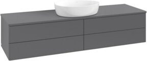 V&B Waschtischunterschrank Antao ohne Frontstruktur in Anthrazit, B/T: 160 x 50 cm - Bild 1