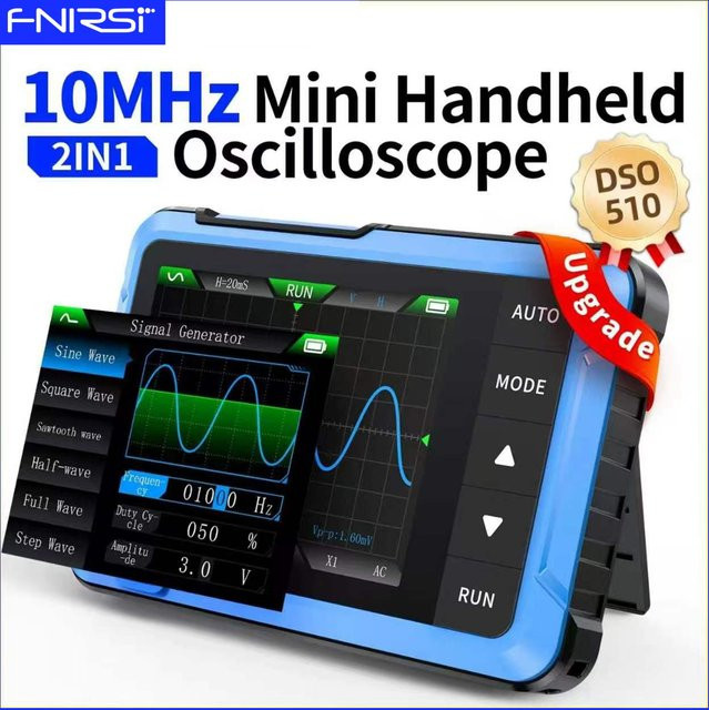 FNIRSI 2-in-1 Oszilloskop und Signalgenerator Blau für Elektronik-DIY und Kfz-Reparatur - Bild 1