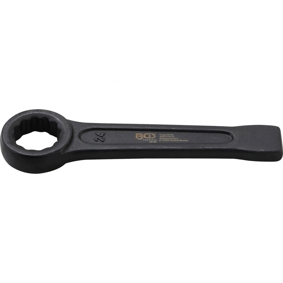 BGS Schlag-Ringschlüssel aus Chrom-Vanadium in Schwarz, Schlüsselweite 24 mm - Bild 3