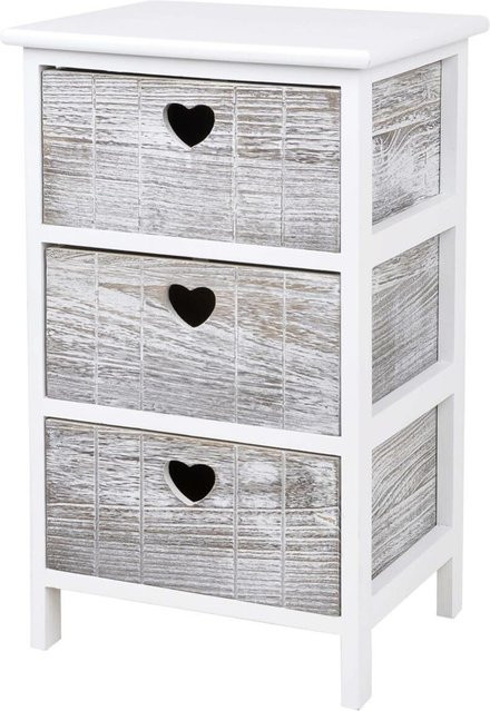 POCOline Aufbewahrungsregal aus Holz in Weiß und Grau, B/H/T: 29 x 58 x 35 cm - Bild 1