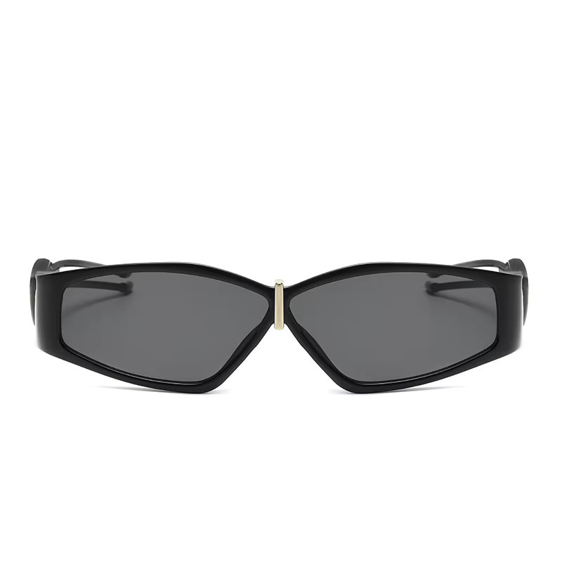 Julyrays Sonnenbrille, Rechteckig, Vollrand, Schwarz, Damen, Kunststoff - Bild 1