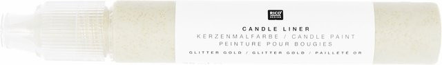 Rico Design Candle Liner Kerzenmalfarbe Gold Glitter 30 ml - Bild 1