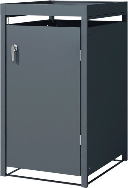 ML-Design Mülltonnenbox mit Pflanzdach für 240l Tonnen aus Stahl in Anthrazit, B/T/H: 68 x 80 x 124 cm - Bild 2