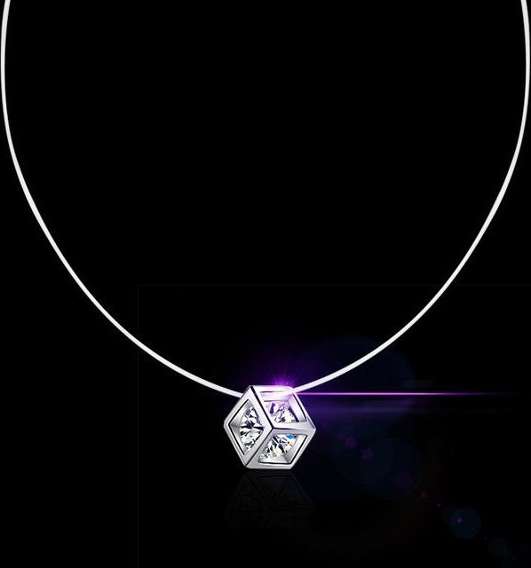 Wucifang Jewelry Halskette 925 Silber, Zirkonia, Damen - Bild 1