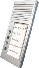 AGFEO DoorSpeak 4 Türsprechstelle mit 4 Klingeltönen in Silber aus Aluminium IP33 - Bild 1