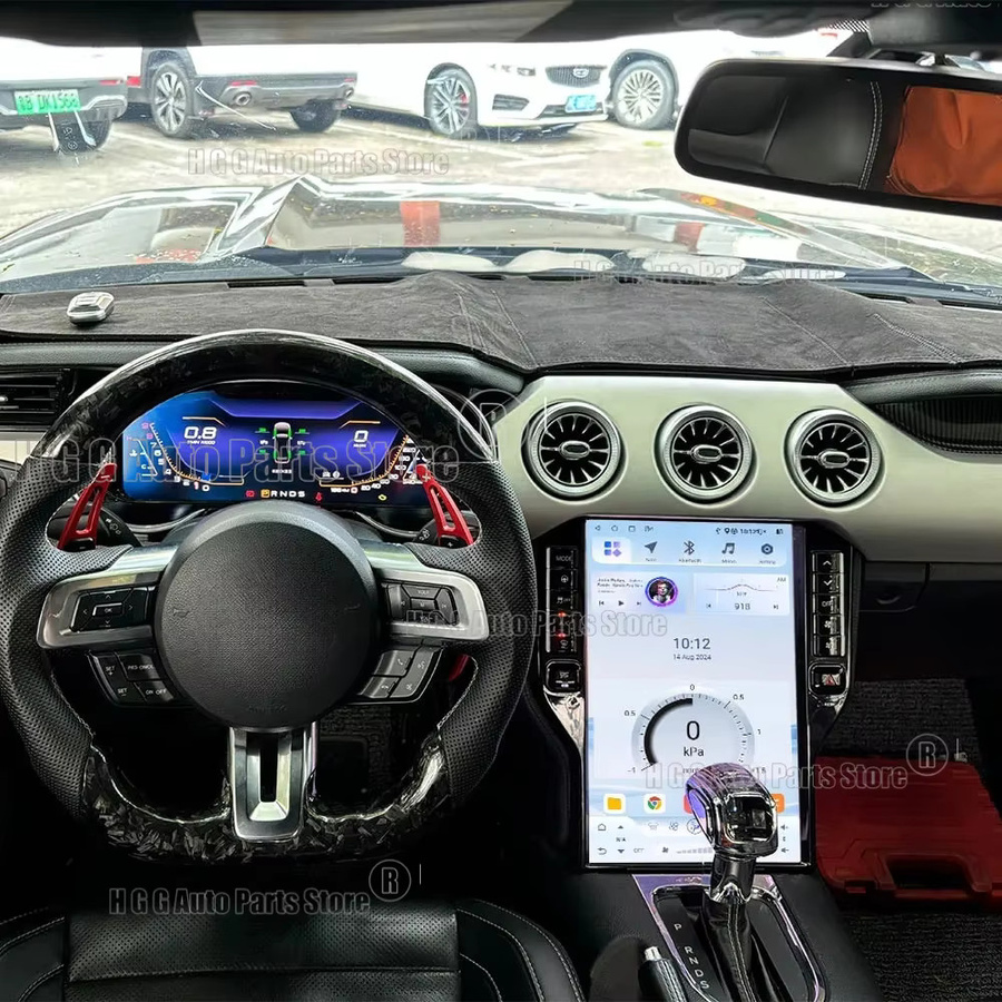 YANFU Carplay Android 13 Multimedia-Player für Ford Mustang 2015-2023 mit Tesla-Bildschirm, GPS und digitalem Tacho, Schwarz, 14,5 Zoll - Bild 6