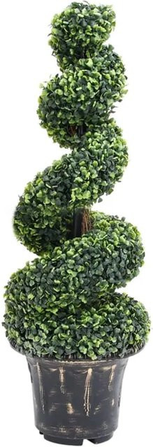 furnicato Künstlicher Buchsbaum in Spiralform mit Topf, Grün, Höhe: 100 cm - Bild 1
