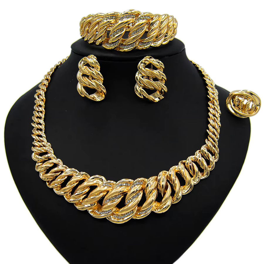 yulaili Schmuck Set, Halskette, 18 Karat vergoldet, Damen - Bild 4