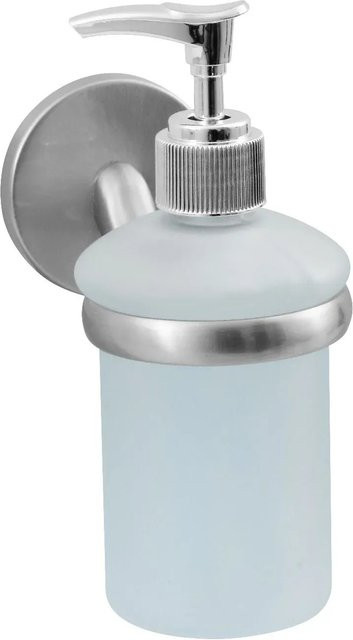 Fackelmann Seifenspender Fusion mit Wandhalterung in Silber, B/H/T: 7 x 16 x 12 cm - Bild 1