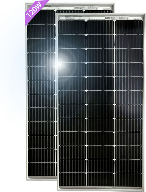 JINGYANGPV Bifaziales 240W Monokristallines Solarpanel 12V mit 2x 120W Photovoltaik-Leistungsmodul für Wohnmobile, Boote und Garten - Bild 1
