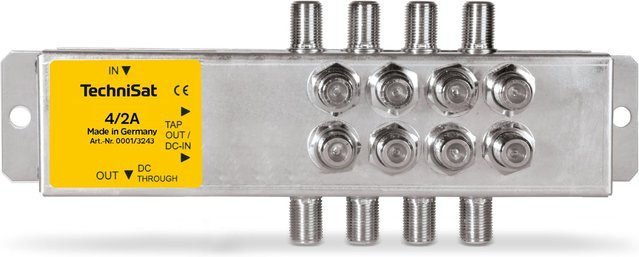TechniSat Aktiver 2-fach-Abzweiger in Silber, 4,2A - Bild 1
