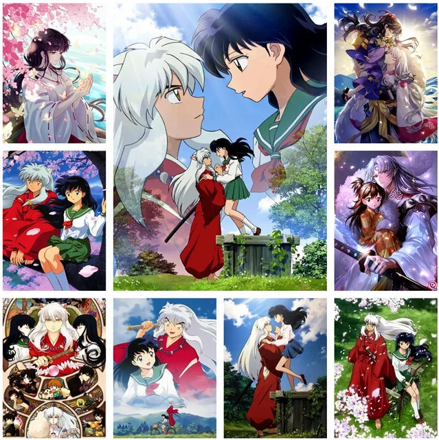 YUTTEE Inuyasha 5D Diamantmalerei Mosaik Set mit Sesshōmaru und Kikyo in Multicolor für Handgemachte Kreuzstich Kunst als Home Decor - Bild 1