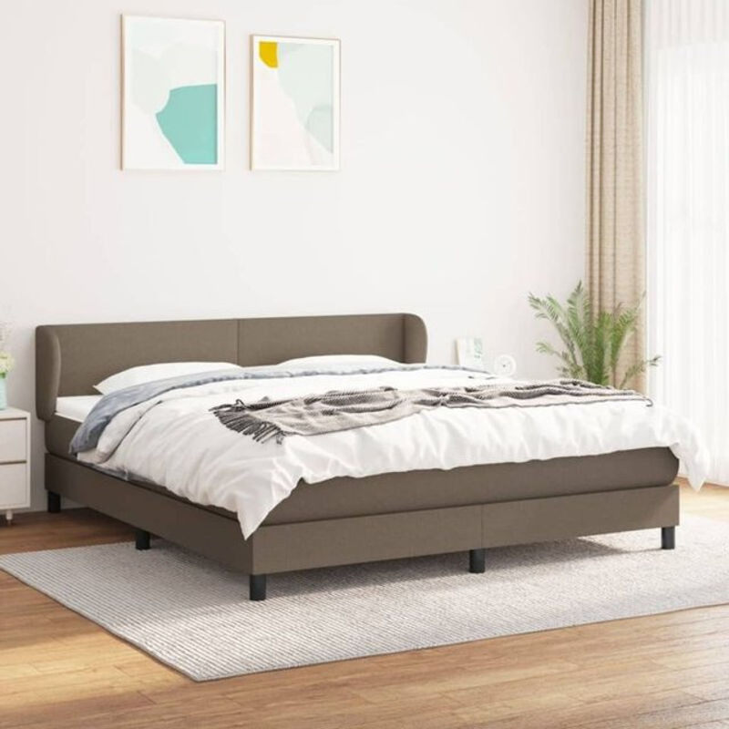 Vidaxl Boxspringbett mit Matratze aus Stoff in Taupe Meliert B/T/H: 160 x 200 cm - Bild 1
