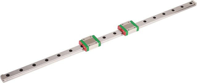 Koogeelife MGN12 Miniatur-Linearschiene Set mit 2 Gleitblöcken in Silber, Länge: 450 mm, Breite: 12 mm - Bild 1