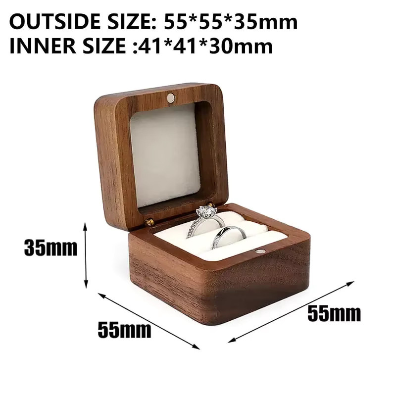 Ringbox Walnussholz, Unisex - Bild 4