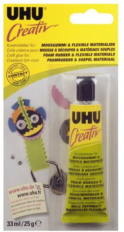 UHU Creativ Klebstoff für Moosgummi und flexible Materialien, farblos, 33 ml - Bild 1