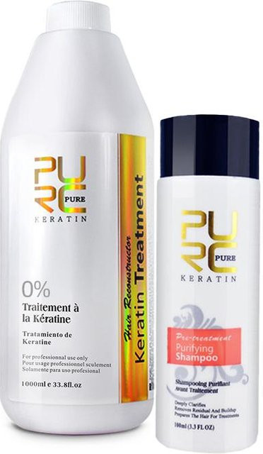 PURC Keratin-Behandlung Shampoo-Set, 100 ml, für strapaziertes Haar - Bild 1