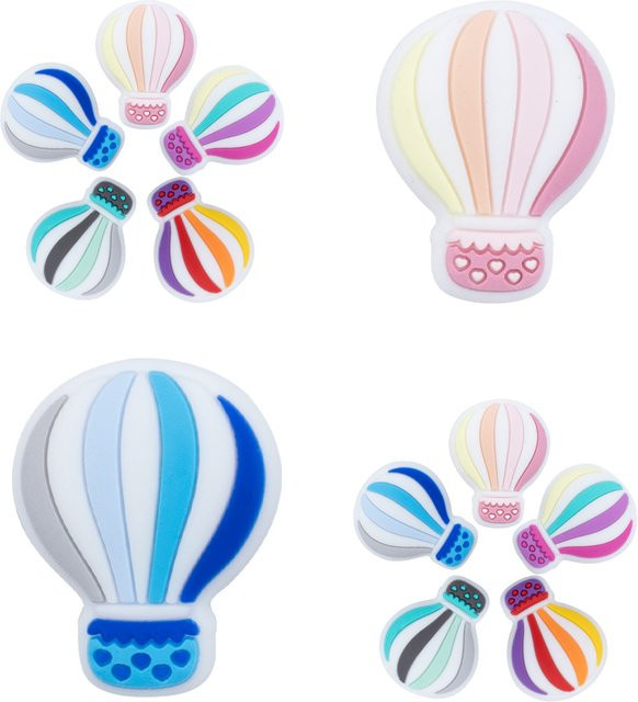 sunrony Fokalperlen Silikon, Heißluftballon, Bunt, 5 Stück - Bild 1