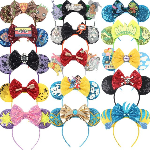 Disney Mickey Maus Ohren Stirnband, Pailletten, Unisex - Bild 1