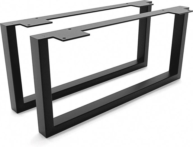 HEVVA Möbelfüße GRAZ 2er Set Schwarz Höhe: 20 cm, Tiefe: 45 cm - Bild 1