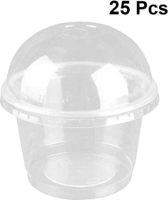 25 Stück Einweg-Salatschalen von Yiran Furniture mit Deckel, transparent, 250 ml - Bild 1