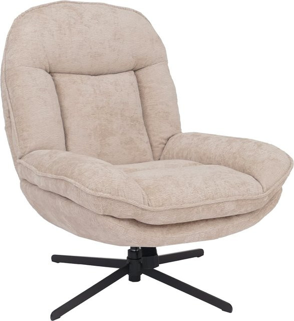 MCW Relaxsessel P32 drehbar mit Nosagfederung und Chenille-Stoff in Beige - Bild 1