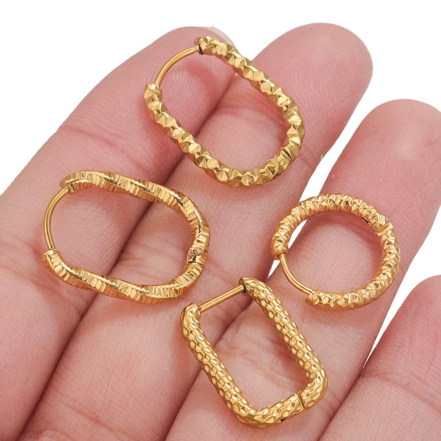 Aiovlo Ohrringe Edelstahl, Gold, Damen - Bild 2