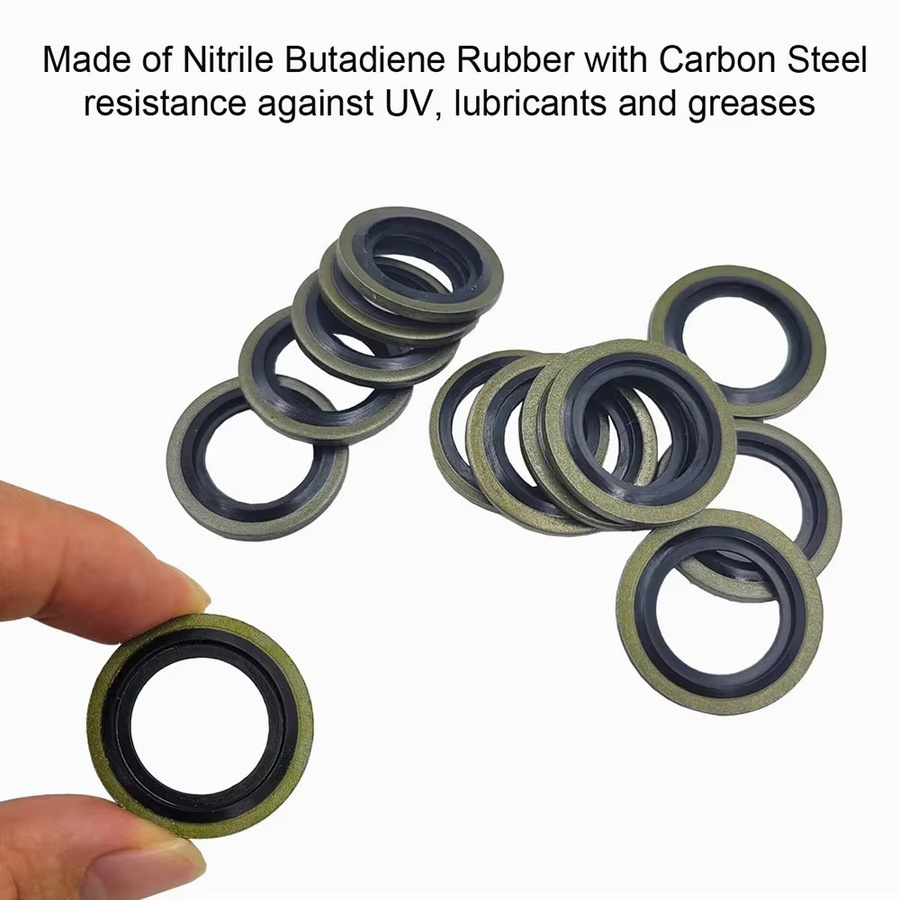 YISEONG 240er Set Kombinierte Dichtungsringe aus Metall und Gummi für M6-M30 Öl- und Hydraulikdichtungen - Bild 5