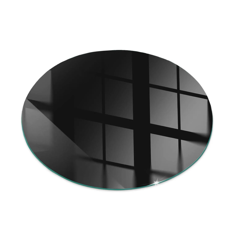 Tulup Glasbodenplatte für Kaminöfen, rund, Schwarz, Durchmesser: 60 cm - Bild 2