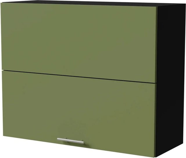 Feldmann-Wohnen Klapphängeschrank Brerra W8B/90-AV in Schwarz und RAL 6025 Farngrün Matt mit Soft-Close-Türen, B/T/H: 90 x 32,5 x 72 cm - Bild 1