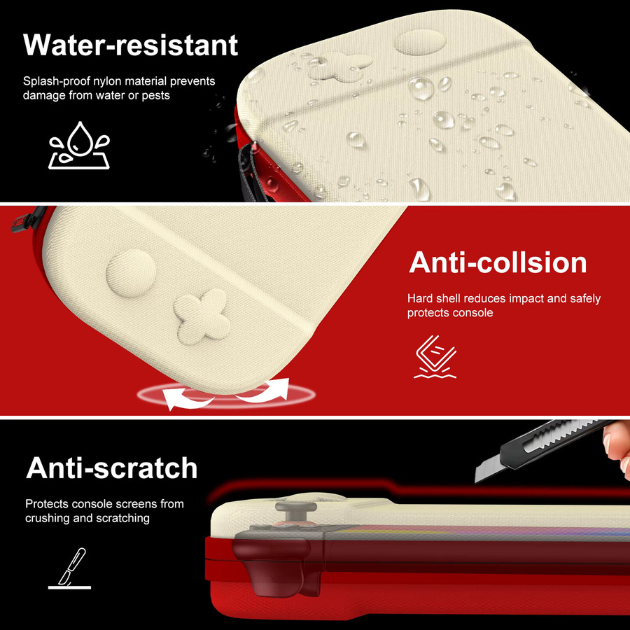 DEVASO Hartschalen-Tragetasche für Nintendo Switch 2 in Grau mit 12 Spielkartenfächern - Bild 5