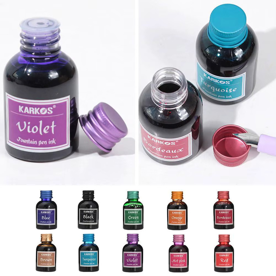 Bunte universelle Füllfederhalter-Nachfülltinte für Schule und Schreibwaren, Mehrfarbig, 30 ml - Bild 3
