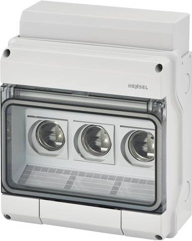 Hensel Sicherungshalter Verteilerboard 63 A in Weiß und Transparent aus Kunststoff - Bild 1
