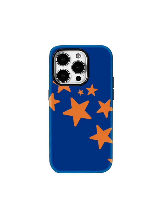 Potdemiel Handyhülle Cobalt Starburst Sparkle für iPhone 17 16 15 14 13 12 Pro Max Plus mit doppelschichtiger Rückseite in Blau - Bild 6