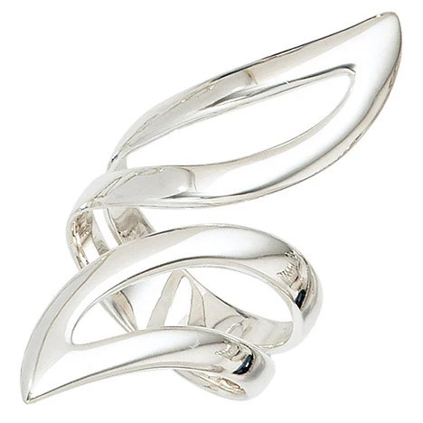 Colfem Ring 925 Silber, offen breit, Damen, Ringgröße 58 - Bild 1