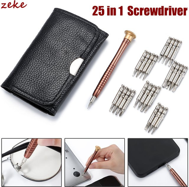 crazyband 25-in-1 Präzisions-Schraubendreher-Set mit Stern, Y-Typ, Flachblatt und Dreiecksschraubendreher - Bild 1