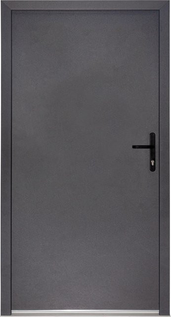 Splendoor Stahl-Nebeneingangstür NS1 in Anthrazit, modern beschichtet, nach innen öffnend, Anschlag Rechts, B: 88 cm, H: 198 cm - Bild 1
