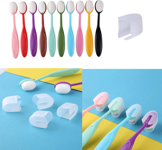 10-teiliges Set bunte Kontur-Mischpinsel für Make-up, Malerei und Handwerk in Multicolor - Bild 1