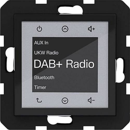 Hager Unterputz-Radio WAN6111BG mit DAB+ und Bluetooth in Nachtschwarz glänzend - Bild 1