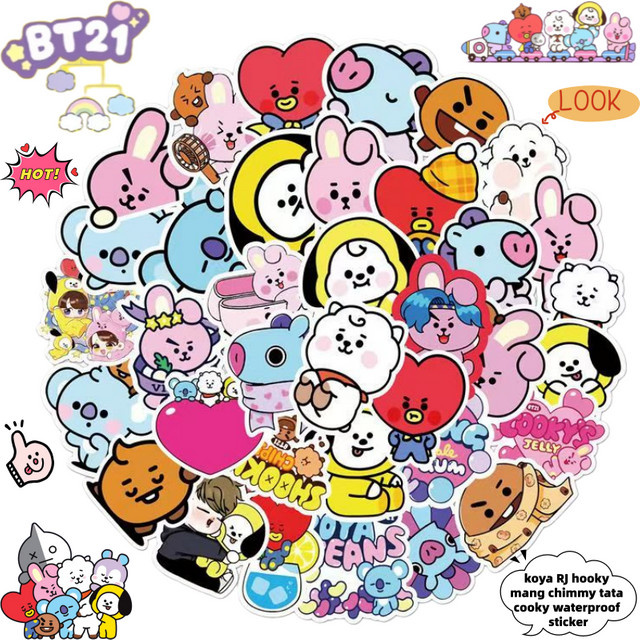 LINE FRIENDS BT21 Cartoon-Aufkleber, Bunt / Mehrfarbig - Bild 1
