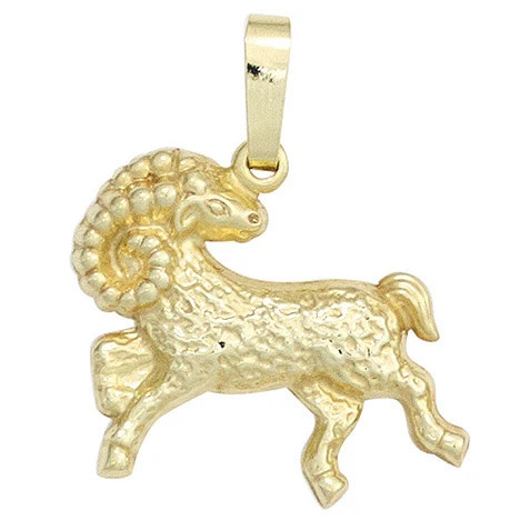Colfem Anhänger Sternzeichen Widder, Gold Gelbgold, Unisex - Bild 1