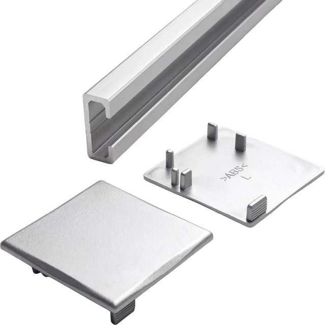 Doorlegro Distanzprofil-Set EasySlide 65 in Silber aus Aluminium, 3 Stück, B/T/H: 200 x 1 x 6,5 cm - Bild 1