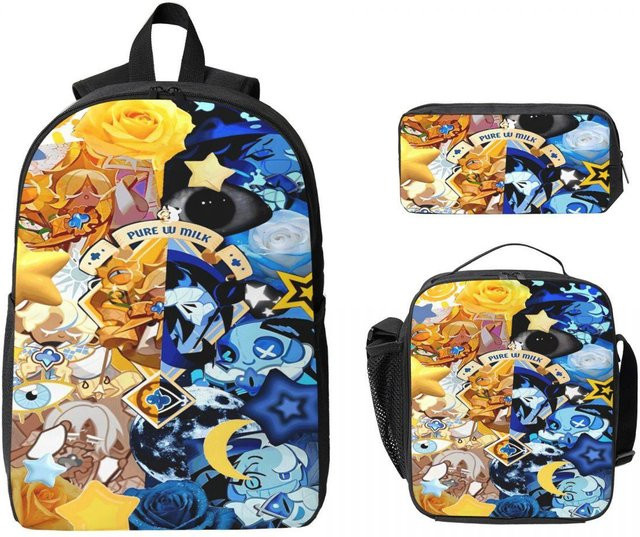 Mr Beans Merch Schulset 3-teilig mit Rucksack, Federmäppchen und Brotdose in Multicolour - Bild 1