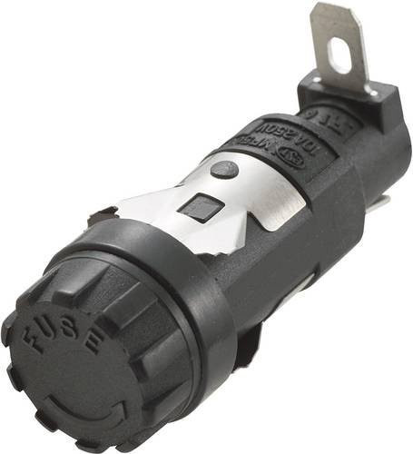 TRU Components MF-500H Sicherungshalter Schwarz für Feinsicherungen 5 x 20mm 10A 250 V/AC - Bild 1