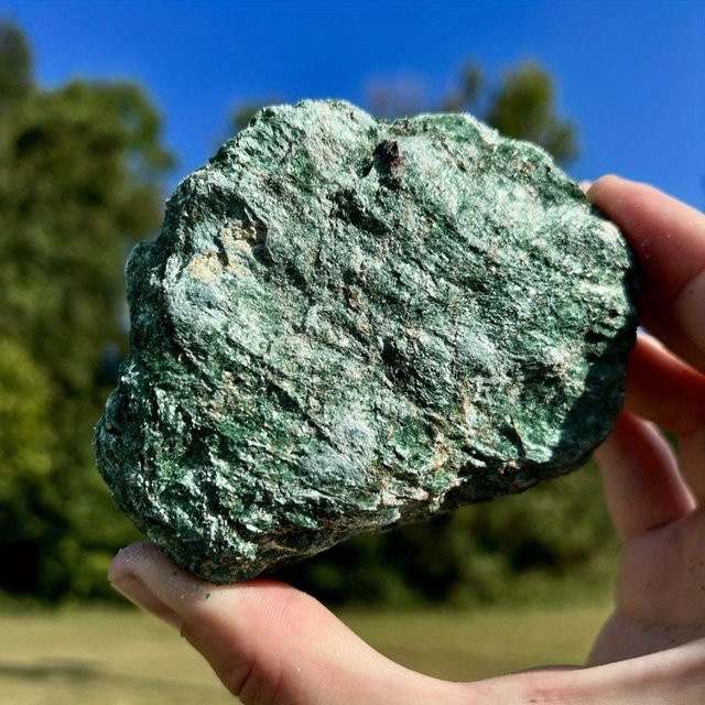 CrystalHola Grüner Glimmer-Rohstein, unpolierter grüner Kristall als Dekoration, 1 Beutel - Bild 1