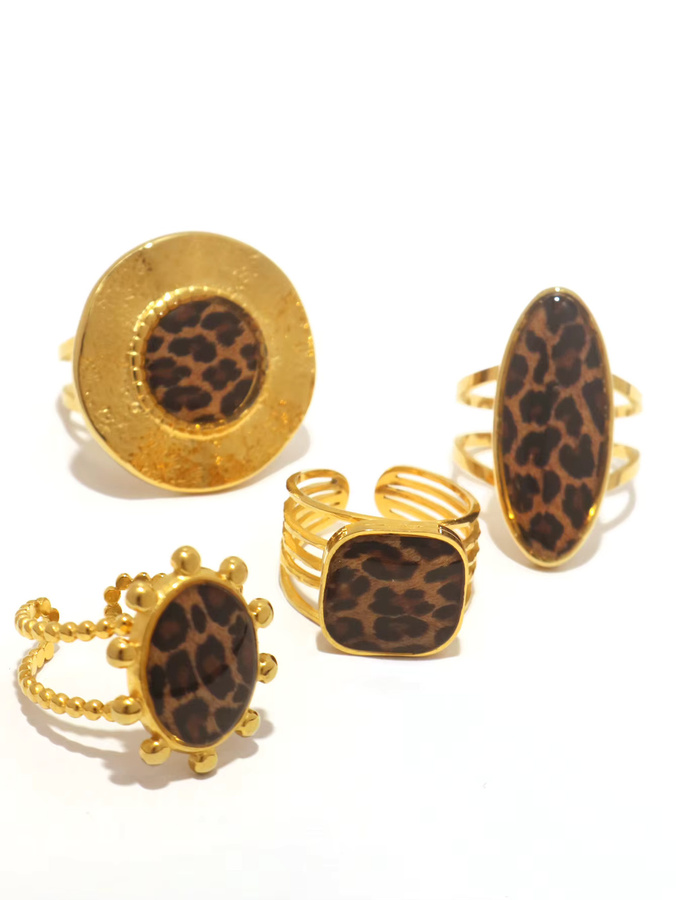 Uself Ringe, 18 Karat PVD-vergoldeter 304-Edelstahl, Gold, Unisex - Bild 4