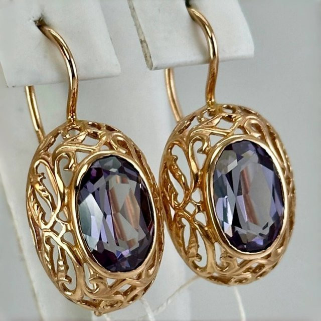 YoYo Ohrringe, synthetischer Amethyst, Damen - Bild 1