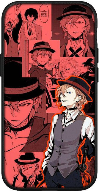 MINISO Handyhülle Bungou Stray Dogs Comic Design für OPPO A78 5G, Schwarz/Mehrfarbig - Bild 1