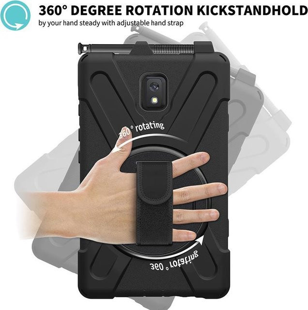 eSTUFF Hintere Tablet-Abdeckung aus Silikon und Polykarbonat für Samsung Galaxy Tab Active3 in Schwarz - Bild 1