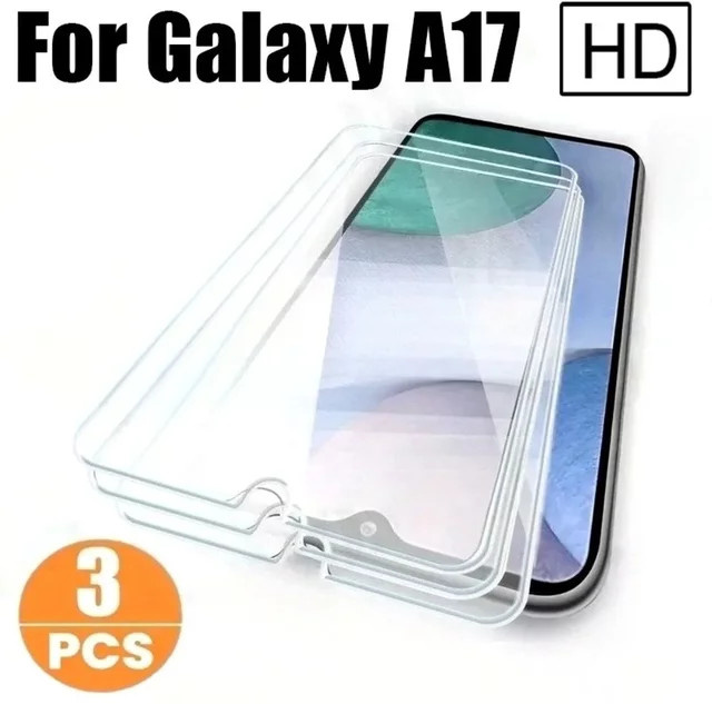 3er Pack Ultra HD Displayschutzfolie aus gehärtetem Glas für Samsung Galaxy A16 A17 A25 A26 A35 A55 A56 A13 A15 A23 A36 A53 A73 in Transparent - Bild 1